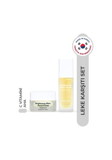 Cilt Tonu Dengeleyici Ve Leke Karşıtı Bakım Seti - Aha Ve C Vitamini Içerikli Krem & Serum