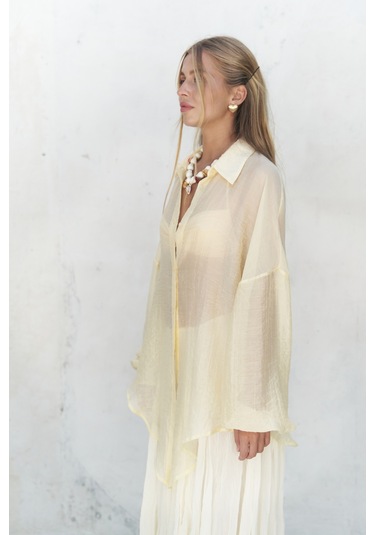 Lyra Oversize Sarı Gömlek sarı