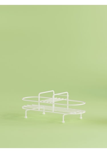 Suntel Metal Standlı Sıvı Sabunluk Sıvı Sabun Aparatları Hariç Beyaz