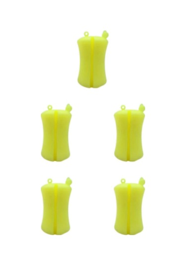 1/2/3/5 Taşınabilir Olta Kamışı Sabit Top Dayanıklı Sarı 6 X 3,8 Cm 5'li Set