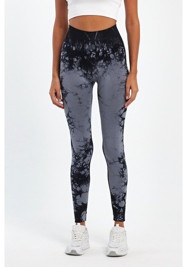 Şmart Arkası Büzgülü Seamless Desenli Tayt