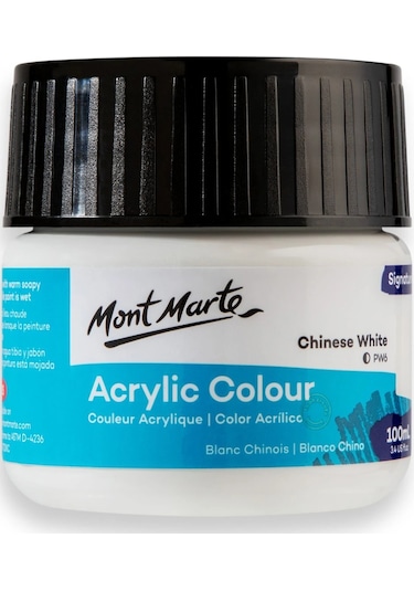 Akrilik Renkli Boya Signature 100ml - Chinese White Çok Renkli