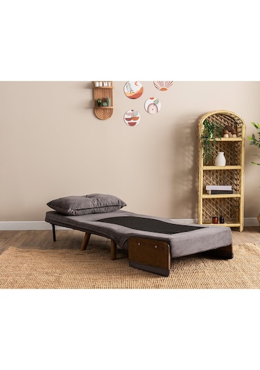 Pafu Cosmo Tekli Katlanır Yataklı Koltuk - Soho Gri