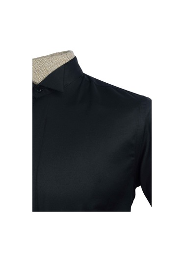 Cengiz İnler Gizli Düğme Ata Yaka Slimfit Damatlık 001