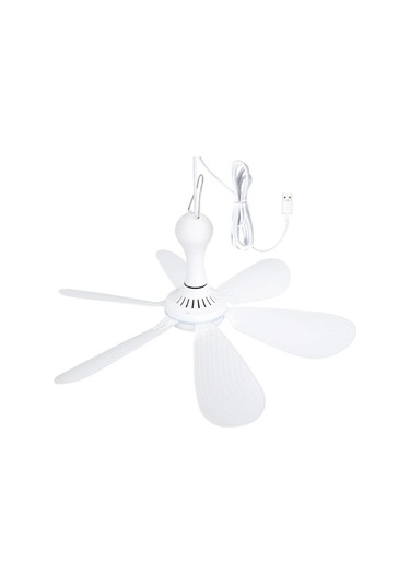 Sessiz 6 Yaprak Usb İle Çalışan Tavan Gölgelik Vantilatörü Kamp Yatağı Yurt Çadırı Için Asılı Vantilatör 6x2zyt Renkli