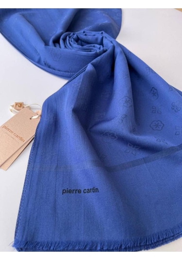 Saks Mavi Pierre Cardin Cotton Şal Saks Mavisi