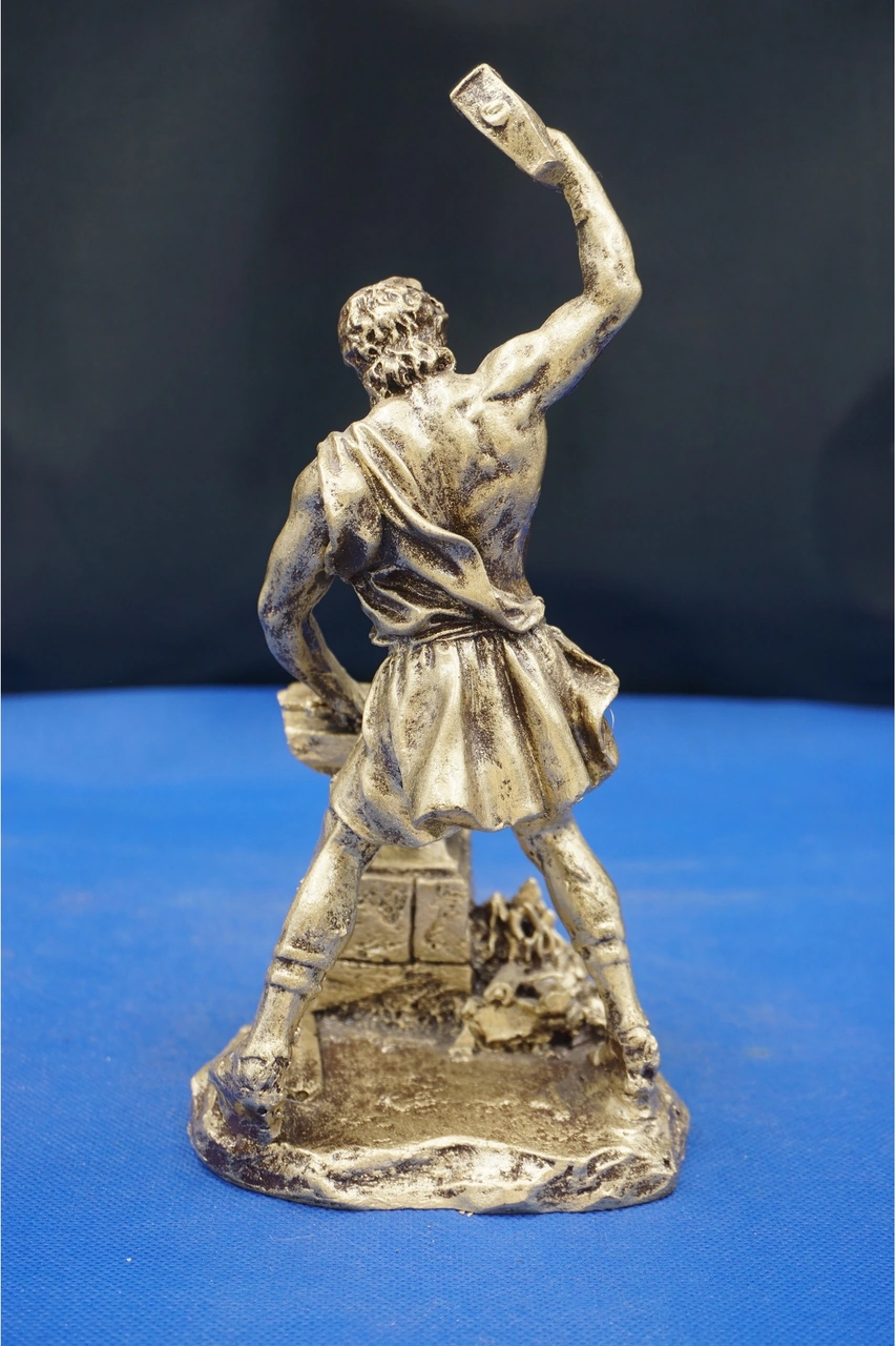 Hephaestus Ateş Tanrısı Heykel Biblo Mitolojik Heykel Özel Tasarım 22 Cm Ev Dekor Aksesuar