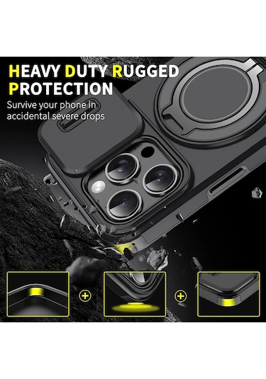 360 Dönen Gizli Metal Halka Araç Tutucu Yumuşak Tpu + Sert Pc Tampon Telefon Black Iphone11 Pro İçin 5.8 " Black