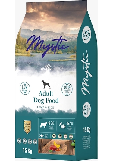 Mystic Az Tahıllı Kuzu Etli Büyük Irk Yetişkin Köpek Maması 15 KG