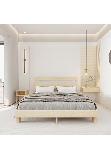 Natura New Model Doğal Çam Ahşap Karyola-21 120 x 200