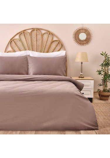 Mercansa 4 Parça Kahverengi Çift Kişilik Nevresim Takımı Renkli