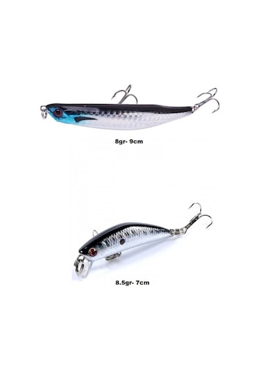 2 li Set Rapala Lures Yapay Suni Yem 8g.7cm Gümüş