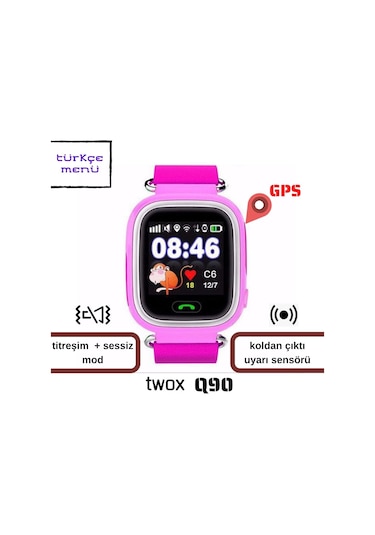 Twox Q90 GPS + LBS Akıllı Takip Çocuk Saati (İthalatçı Garantili)
