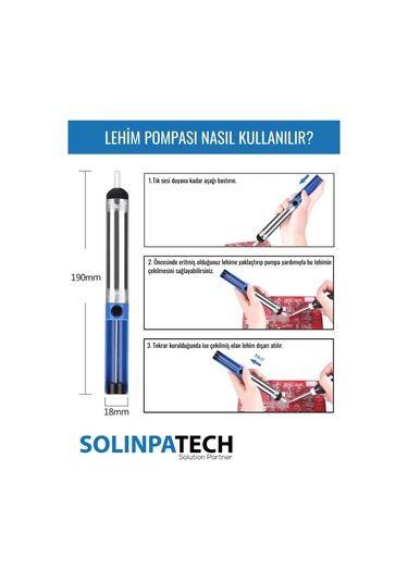 Lehim Sökme Pompası – Ergonomik Gövde, Güçlü Vakum