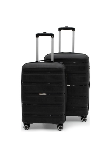 Artemis Polipropilen & Kırılmaz 2'li Valiz Seti Büyük & Orta Siyah Çok Renkli