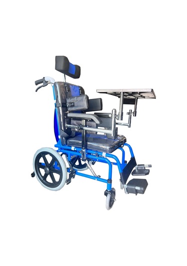 Fuhassan FH04b Pediatrik Refakatçi Kontrol Yemek Masalı Manuel Tekerlekli Sandalye