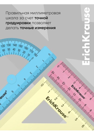 Erichkrause Çizim Seti, Cetvel, Gönye, İletki 235947901 Diğer