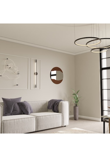 Dekoratif Ahşap Pleksi Aynalı Duvar Dekoru