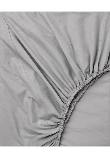 Premium %100 Cotton 100x200 30 Cm Lastikli Çarşaf Bed Sheet Çeyiz Gri