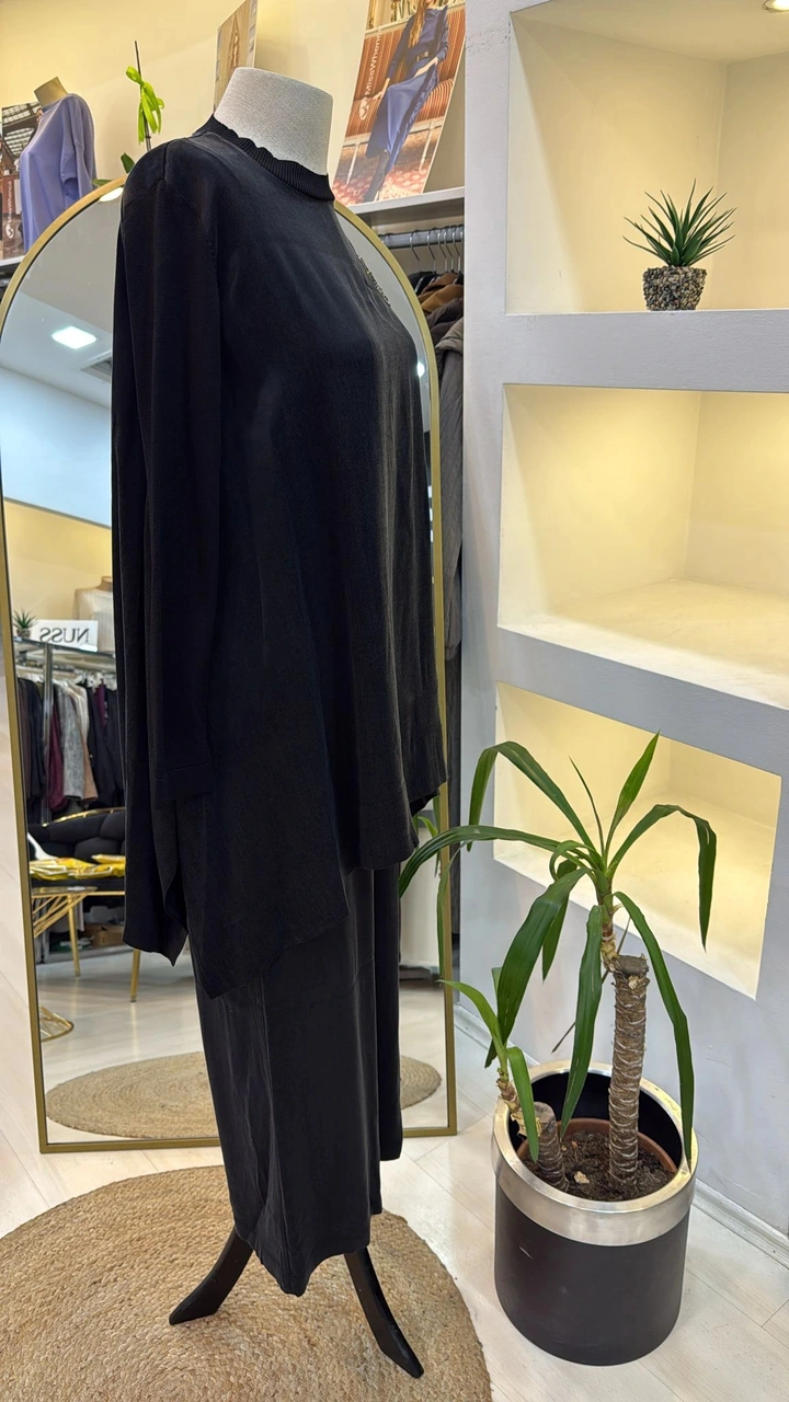 Nuss 1033 Cupra İpek Takım - Siyah Siyah