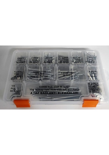 Ayaz Yhb Matkap Uçlu Akıllı Vida Seti 417 Parça