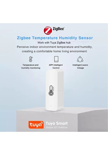 Kangvka Zigbee Ev İçi Sıcaklık Nem Sensörü, Akıllı Ev Uygulaması İle Gerçek Zamanlı İzleme, Alexa Ve Google Home Uyumlu, Ağ Geçidi Gerektirir