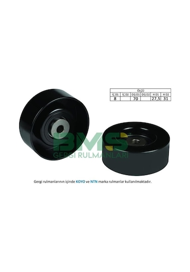 BMS 218 Alternatör Gergi Rulmanı Caddy 1.9D 96-00 - Polo 1.7 Sdı-1.9D-1.9 Sdı 94-01