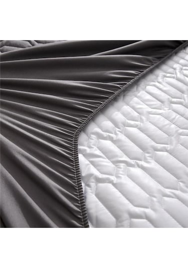 Novahub Koyu Mavi Kalın Kapitone Yatak Örtüsü - 120x200cm Yatak Kraliçe Kral Kaymaz Çarşaf Toz Kapağı Koyu Mavi