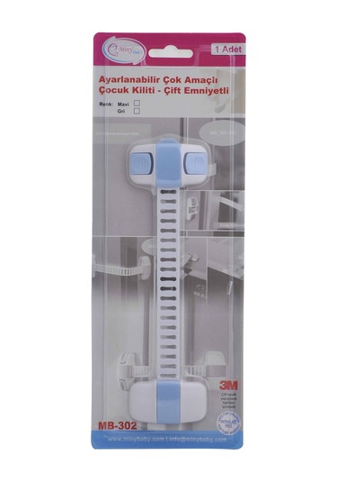 Miny Baby Buzdolabı Dolap Çok Amaçlı Ayarlanabilir Kilit Mavi Renk Çok Renkli