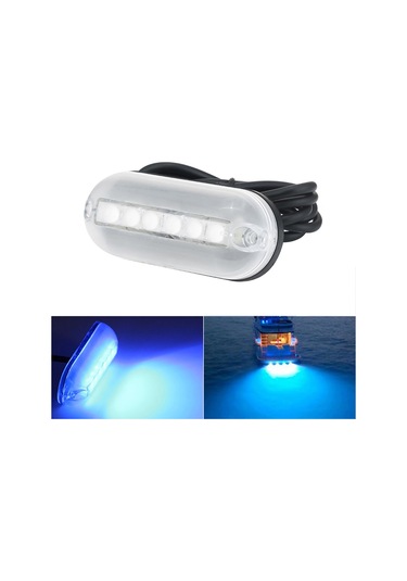 Leezsing Mavi Renkli 3w Dc 12v Su Altı Aydınlatma Lambası Pc Malzeme, -20 +45 Çalışma Sıcaklığı Mavi