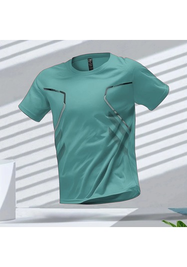 Snapbuy Erkek Spor Tişörtü - Koşu, Egzersiz, Çabuk Kuruyan, Nefes Alabilir Kısa Kollu T-shirtkırmızı Kirmizi