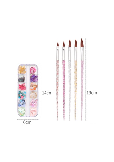 Reedark "profesyonel Tırnak Sanat Seti - Parlayan Taşlar, Fırçalar Ve Manikür Aletleri"