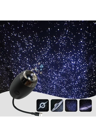 Honeybeeshop Jüpiter Yeni Güncellenmiş Usb Güçlü Araba Projektör Işığı 360 Dönebilen Taşınabilir Ortam Yıldızlı Gökyüzü Işığı Çatı Yatak Odası Oturma Odası Oda Festival Parti Gece Işığı