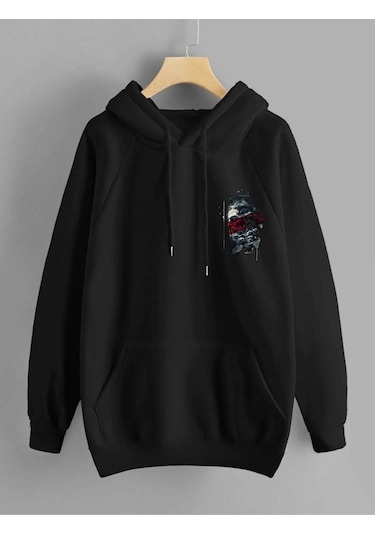 Altamira Unisex Sırt Baskılı Kapşonlu Oversize Sweatshirt 001