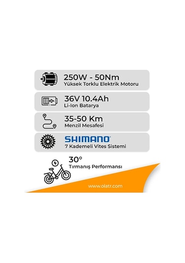 OLA Electrofold EFD1 Carbon Design Katlanabilir Elektrikli Bisiklet 20”