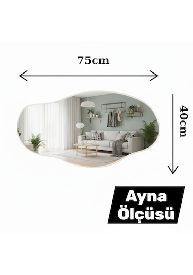 Robin Home Asimetrik Aynalı Dresuar 2 Kapaklı Hol Antre Beyaz 80cm No1 Beyaz
