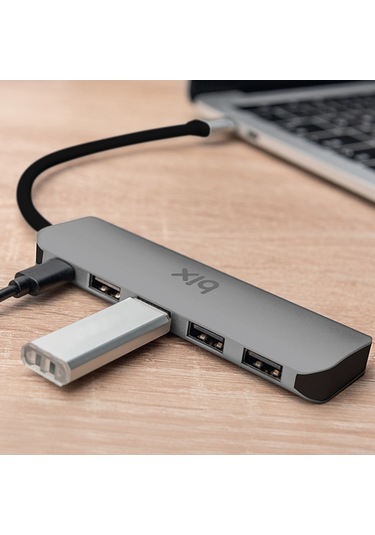 Bix Type-C Pd 4 Portlu Usb 3.0 Dönüştürücü Hub