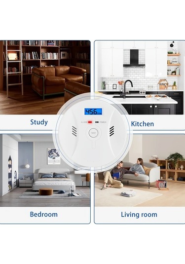 Willowhaven One 2si1 Karbonmonoksit Ve Duman Dedektörü Ev Mutfak Alarmı Led Ekran 9v Pil