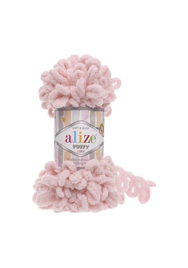 Alize Puffy El Örgü İpi (5 Li Paket) - 161-Pudra