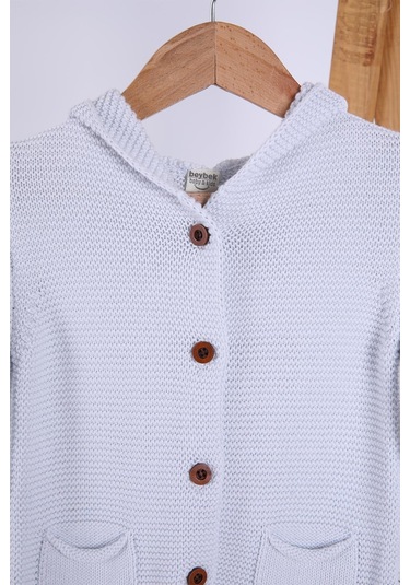 Babyhola %100 Organik Triko Kız Erkek Bebek Çocuk Kapüşonlu Hırka 6000 001