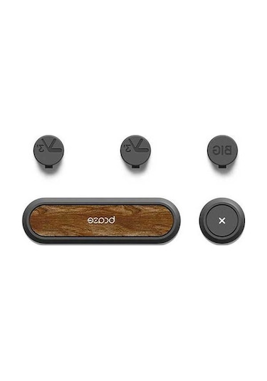 Sandwich Ahşap Kablolu Organizatör Ceviz Ağacı - Ofis Ev Kablolarını Düzenleyici Tutucu Şarj Koruyucu