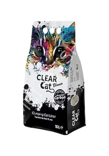 Clear Cat Blanco 10 Lt. Karbonlu Topaklanan Bentonit Kedi Kumu