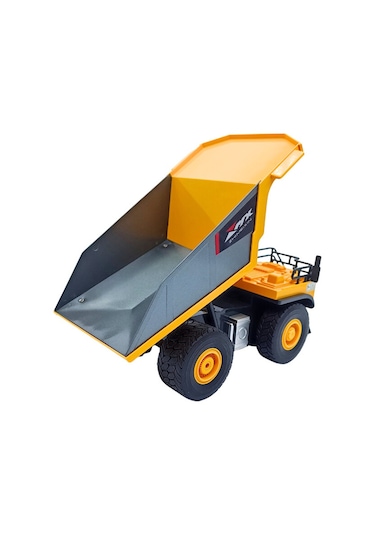 Kamyon 1:18 Ölçek 9 Kanallı Uzaktan Kumandalı Damperli Kamyon Sarı