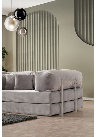 Legom Petek Aktivite Koltuğu Yatak Olabilen Çok Amaçlı Kanepe L Koltuk Gri Gri