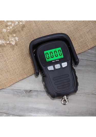 Ximistore9 50kg Taşınabilir Kanca Terazi - Yeşil Ekranlı, Sesli Uyarılı, Abs Malzeme