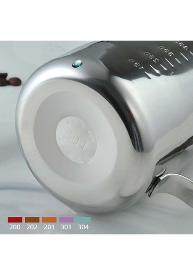 Dancemonkey 1000 Ml 304 Paslanmaz Çelik Süt Fincanı Kepçeli Cezve