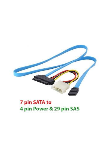 7 Pin Sata Serial Ata To 29pin Sas Sff-8482 Çevirici Kablo 70cm