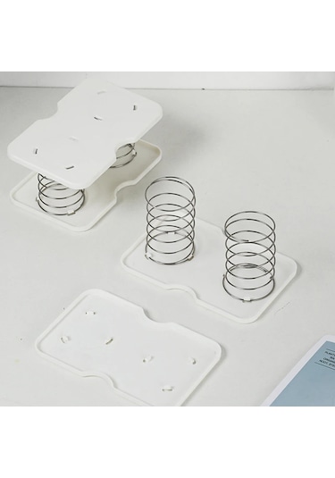 White-1pc Pratik Yaylı Mendil Kutusu Çift Yay İçerir Dayanıklı Ve Yüksek Elastikiyet Alt Kağıdı Kolayca Almanıza Yardımcı Olur