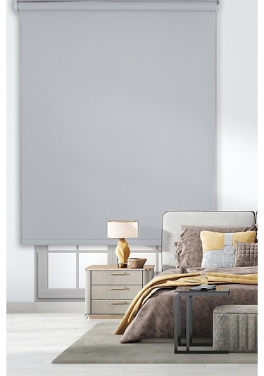 Açık Gri Stor Zebra Perde Oygusuz Açık Gri