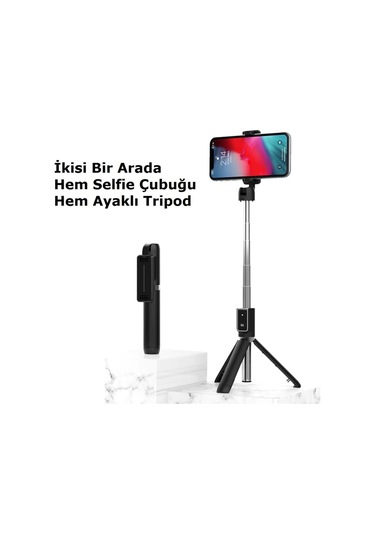 P50 Bluetooth Tripod Selfie Çubuğu-beyaz